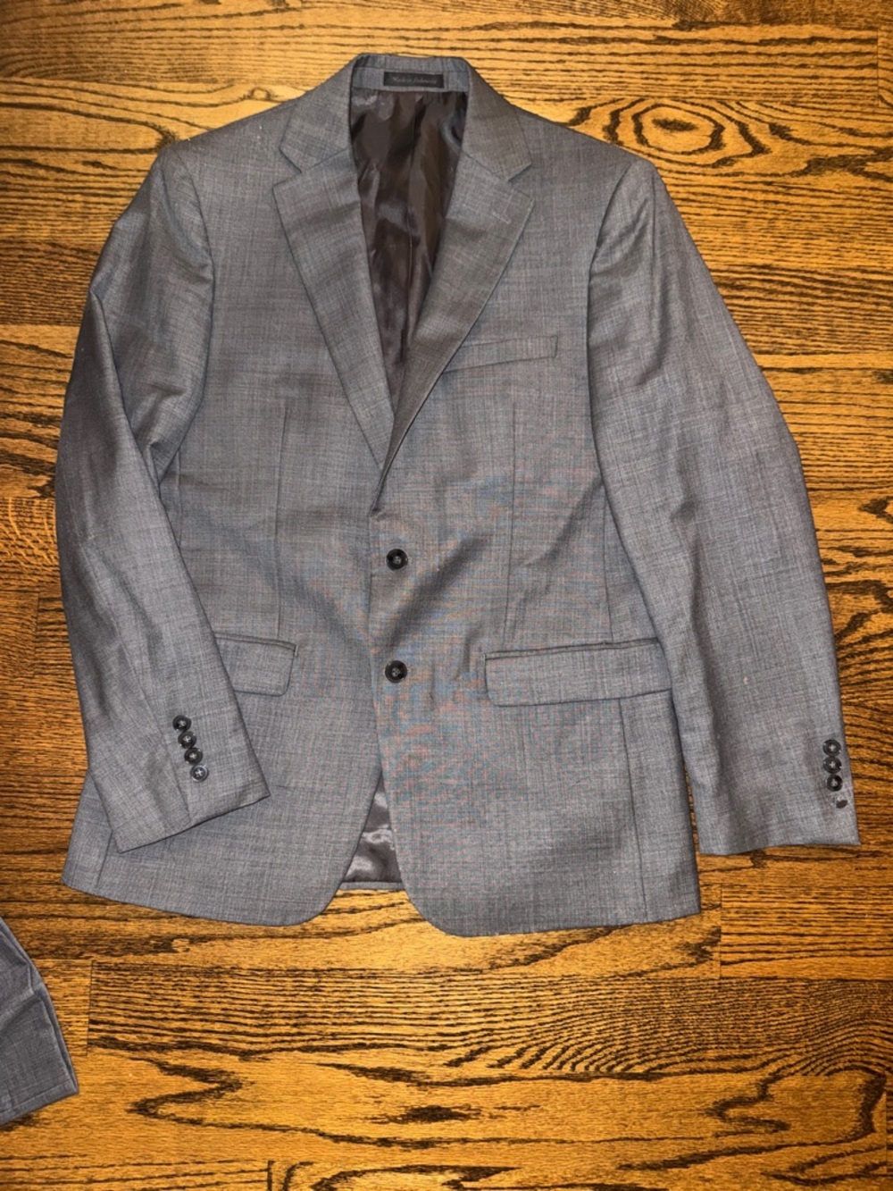 Calvin Klein Light Gray Two-Button Sport Coat